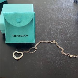 Tiffany & Co Silver Open Heart Necklace